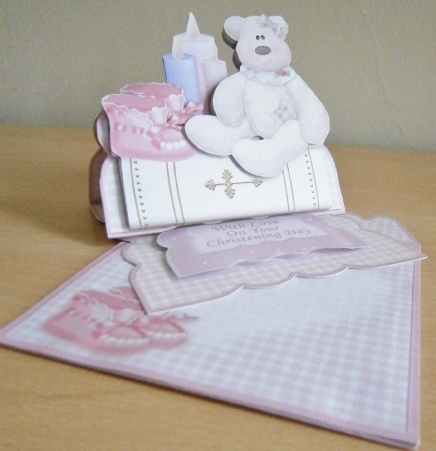 Christening Girl Easel Card Kit by Davina Rundle