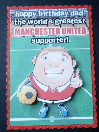 Manchester United Football Club Happy Birthday Dad by Davina Rundle