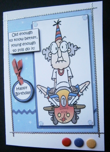 Gus is Old Enough to Know Better Quick Card by Davina Rundle