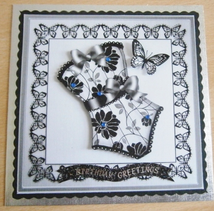 8 x 8 Quick Card Topper - Elegant Boudoir  by Davina Rundle