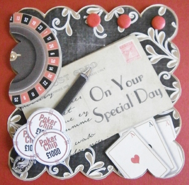 Roulette Black Your Special Day Postcard Step by Step by Davina Rundle