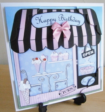 8 x 8 the Little Ice Cream Parlour Shop Topper by Davina Rundle