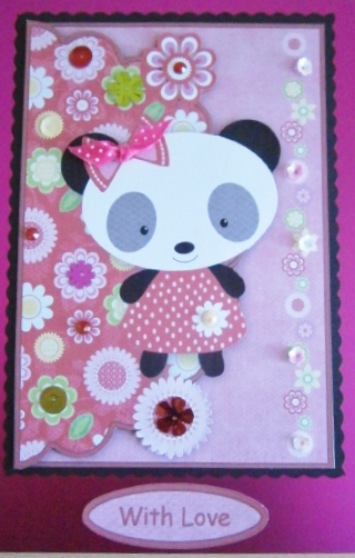 Panda to Me Envelope Card by Davina Rundle