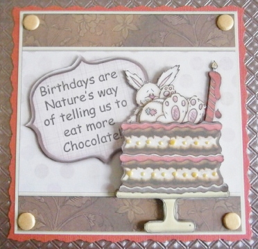 Eat More Chocolate! Birthday Decoupage by Davina Rundle