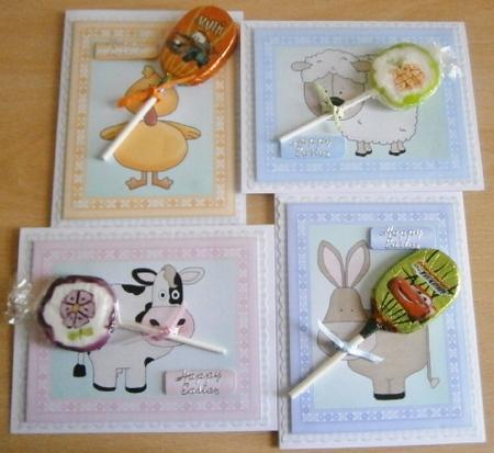 Farm Animal Lollipop Holder Party Favors by Davina Rundle