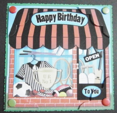 8 x 8 the Little Sports Shop Topper by Davina Rundle