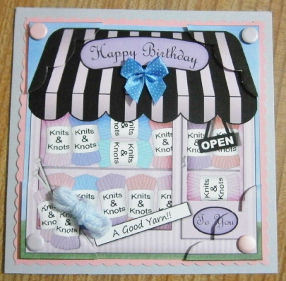 8 x 8 the Little Knitting Wool Shop Topper by Davina Rundle
