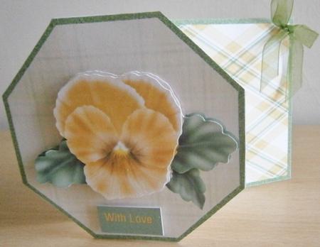 Yellow Pansy Octagon by Davina Rundle