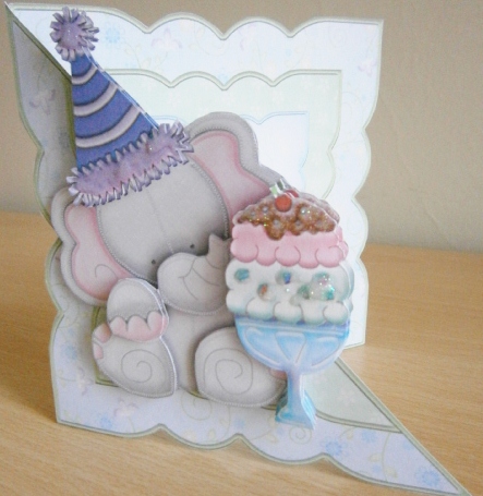Birthday Elephant All in One Over the Edge by Davina Rundle