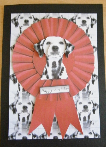 Dalmatian Dog Portrait 3D Decoupage with Background by Davina Rundle