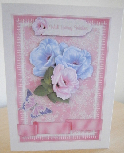 Beautiful Blooms N Lace Card Front with Step by Step by Davina Rundle