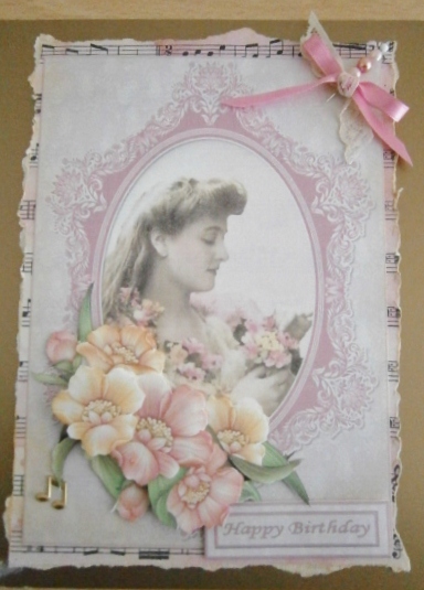 The Vintage Lady with Spring Flowers by Davina Rundle