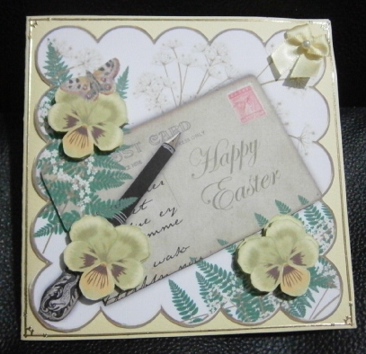 Lemon Pansy Ink Saver Happy Easter 6in Step by Step by Davina Rundle