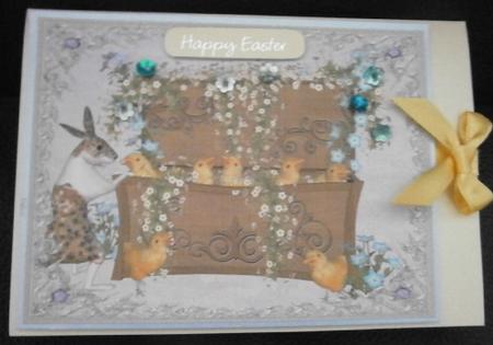 Easter Chicks and Bunny Card by Davina Rundle