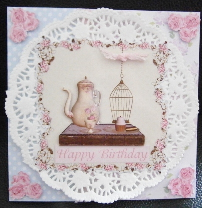 Ladies Floral Tea Time Birthday Card by Davina Rundle