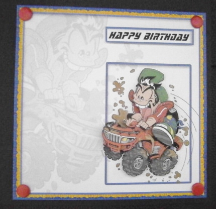 Quad Bike Maximum Mud Card Front 6inch Step by Step by Davina Rundle