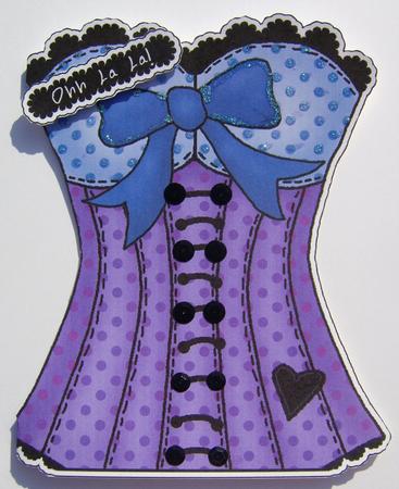 Ohh La La Shaped Card by Davina Rundle