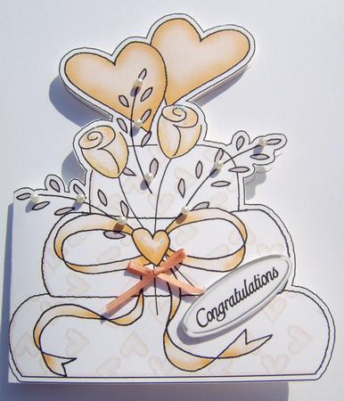 Wedding Cake Shaped Card by Davina Rundle