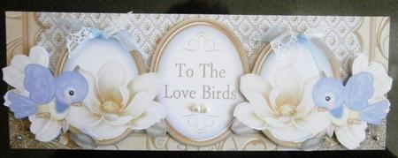 Cream Magnolias to the Love Birds Large Dl Card Kit by Davina Rundle