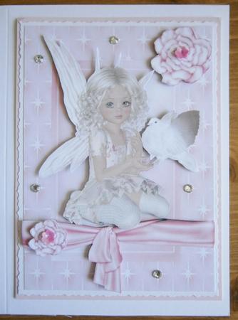 Sweet Little Faerie with Dove in Star Frame by Davina Rundle