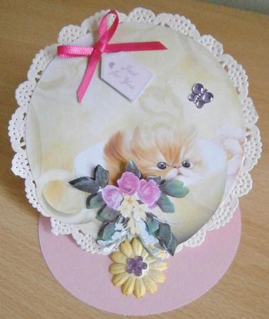 Kitten Floral Tea Cup Step by Step Topper by Davina Rundle