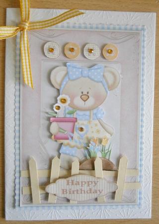 In the Garden Birthday Decoupage Topper by Davina Rundle