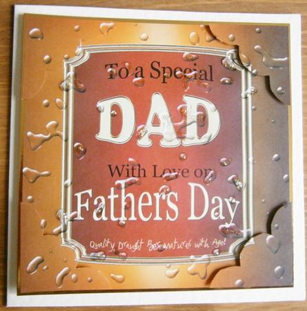 8 x 8 Fathers Day Beer Label Scalloped Corner Topper by Davina Rundle