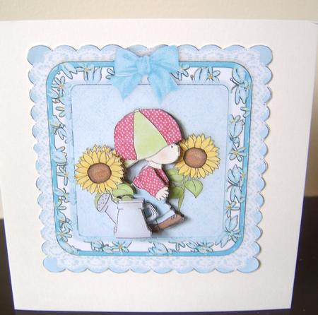 Lacy Liam - Topper with Lace Border & Decoupage by Davina Rundle