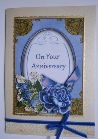 Dblue Rose Anniversary Oval 7x5in Floral Step by Step by Davina Rundle