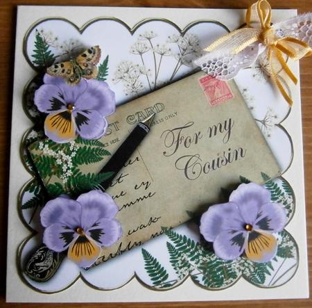 Lilac Pansy for My Cousin Ink Saver 6in Step by Step by Davina Rundle