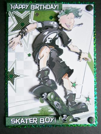 Skater Dude Green by Davina Rundle