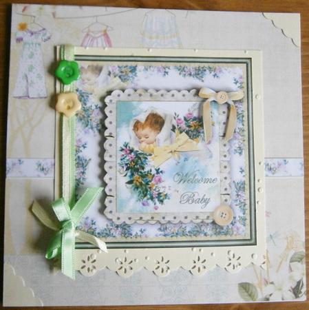Welcome Baby Vintage Style Topper by Davina Rundle