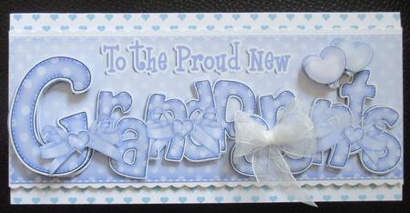 New Grandparents Dl Quick Card Topper and 3D Decoupage by Davina Rundle