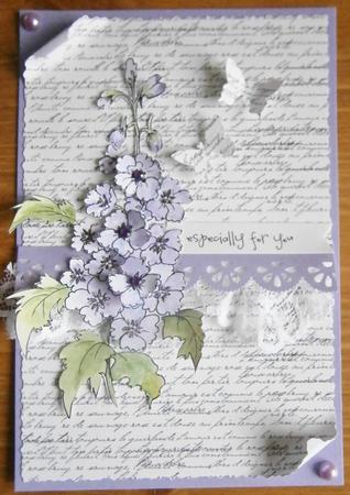 Delphinium Digital Stamps and Watercoloured Stamps by Davina Rundle