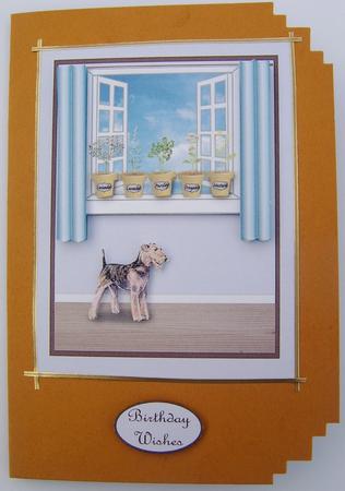 Herbs, Window and Terrier Decoupage by Davina Rundle