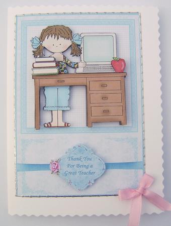 Thank You or Birthday for Teacher Decoupage by Davina Rundle