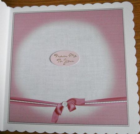 8x8 Baby Girl Christening Insert Plate by Davina Rundle