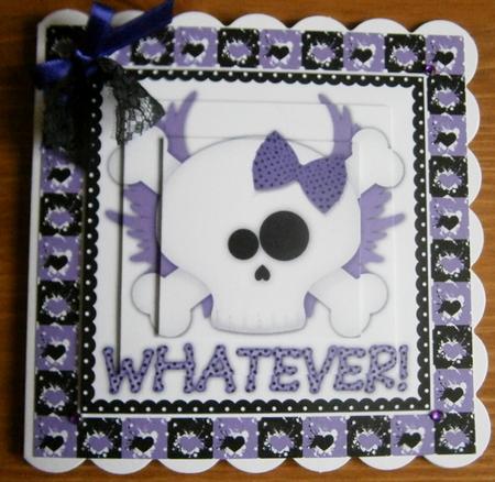 Whatever! Flying Skull and Crossbones Pyramage - Purple by Davina Rundle