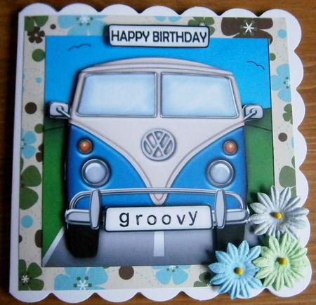 Camper Van Quick Card N 3D Decoupage by Davina Rundle