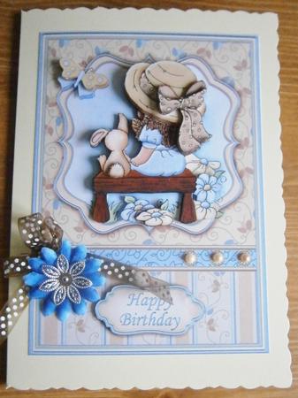 Cherished Moments Card Front & Decoupage by Davina Rundle