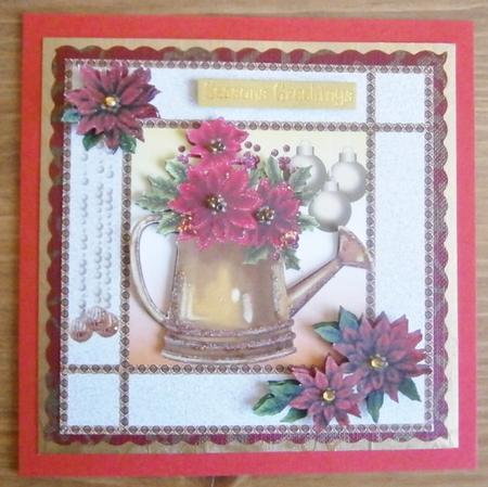 Poinsettia Watering Can by Davina Rundle