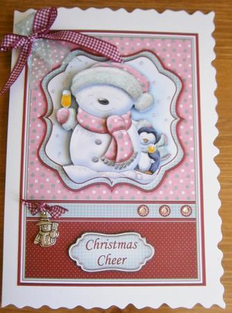 Christmas Cheer Snowman & Penguin Decoupage by Davina Rundle