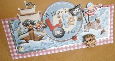 A Pirates Life Over the Top Large Card by Davina Rundle