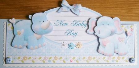 Baby Boy Over the Top Large Card by Davina Rundle
