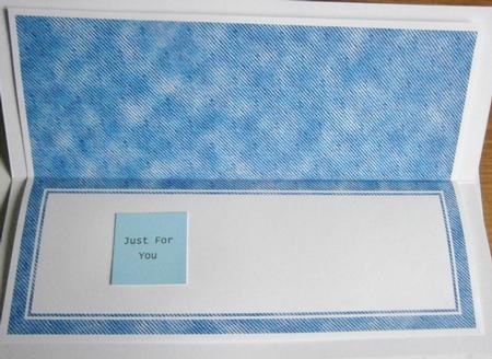 Men's Card Insert by Davina Rundle