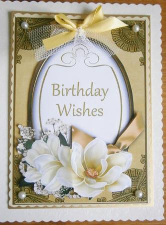 Lemon Magnolia Birthday Wishes Oval 7x5in Step by Step by Davina Rundle