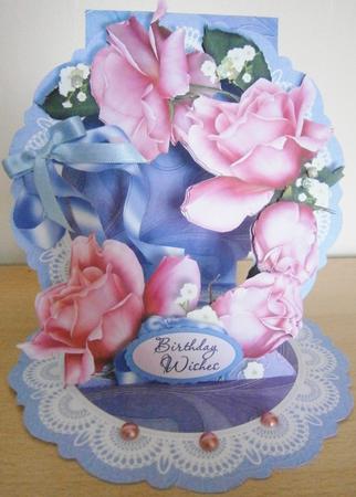 Cut-out Easel Tableau - Roses for You by Davina Rundle
