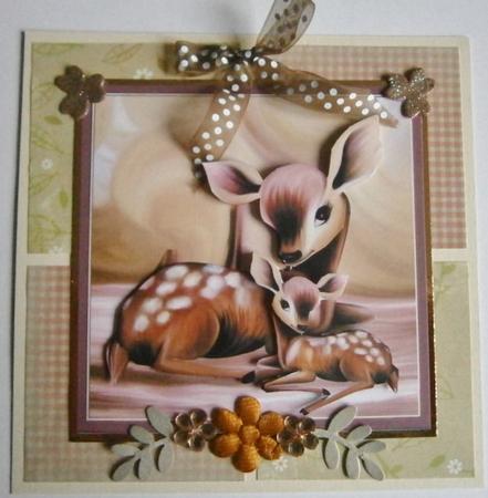 Deer Card Front by Davina Rundle