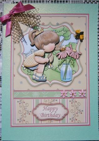 Hello Bumblebee Card Topper & Decoupage by Davina Rundle