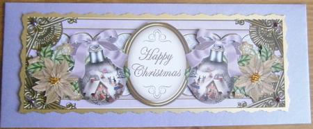 Lilac House Happy Christmas Large Dl Decoupage Topper by Davina Rundle